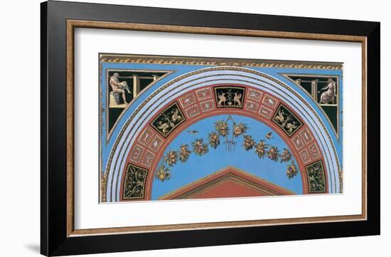 Loggia in the Vatican III (detail)-Raphael-Framed Art Print