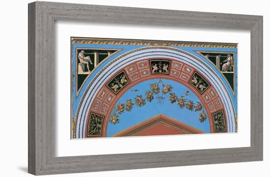 Loggia in the Vatican III (detail)-Raphael-Framed Art Print