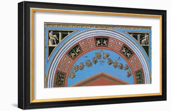 Loggia in the Vatican III (detail)-Raphael-Framed Art Print