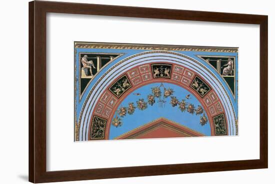 Loggia in the Vatican III (detail)-Raphael-Framed Art Print