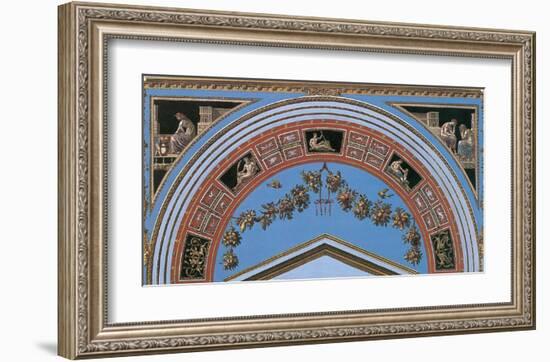 Loggia in the Vatican IV (detail)-Raphael-Framed Art Print