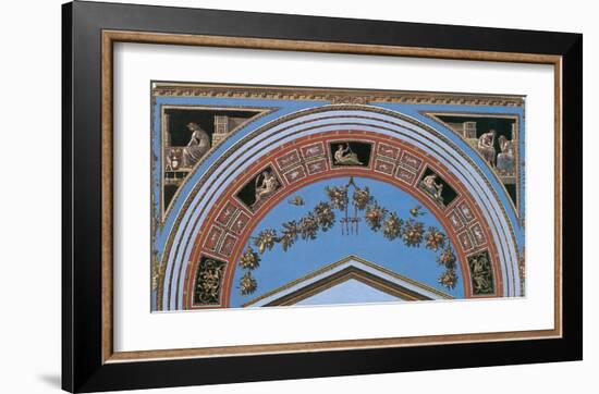Loggia in the Vatican IV (detail)-Raphael-Framed Art Print
