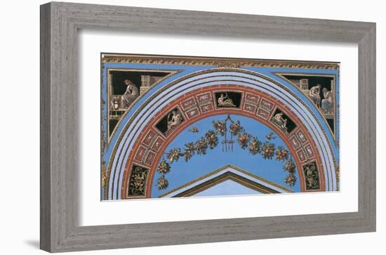 Loggia in the Vatican IV (detail)-Raphael-Framed Art Print