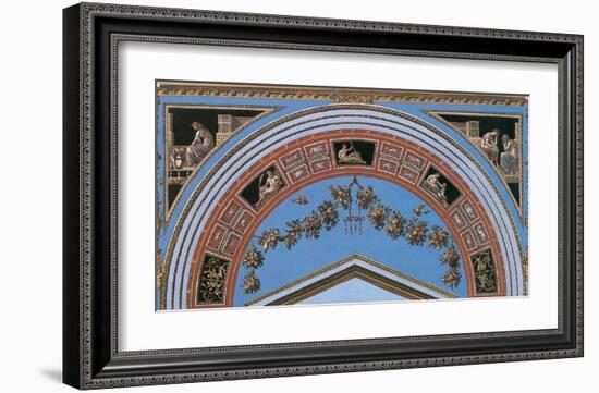 Loggia in the Vatican IV (detail)-Raphael-Framed Art Print