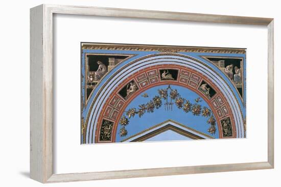 Loggia in the Vatican IV (detail)-Raphael-Framed Art Print