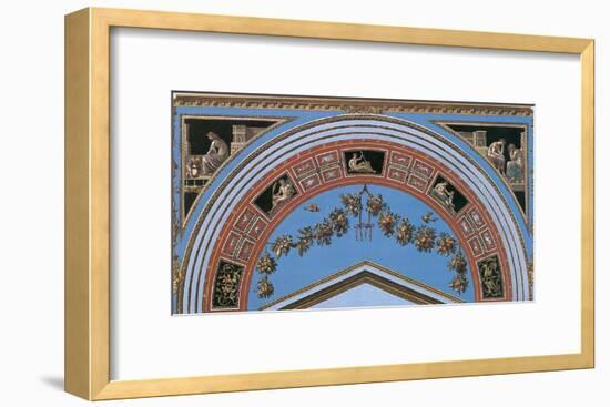 Loggia in the Vatican IV (detail)-Raphael-Framed Art Print