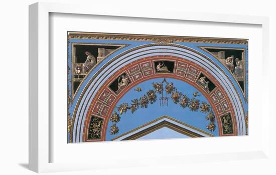 Loggia in the Vatican IV (detail)-Raphael-Framed Art Print