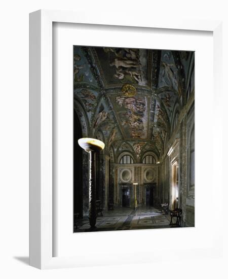 Loggia of Cupid and Psyche with Fresco Cycle Stories of Cupid and Psyche-Raffaello Sanzio-Framed Giclee Print
