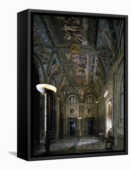 Loggia of Cupid and Psyche with Fresco Cycle Stories of Cupid and Psyche-Raffaello Sanzio-Framed Premier Image Canvas