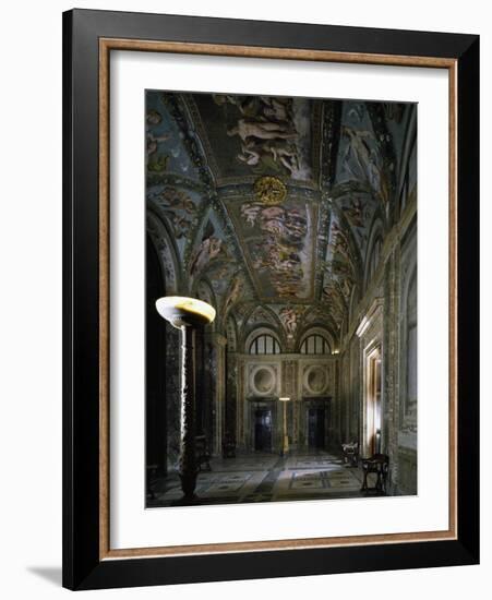 Loggia of Cupid and Psyche with Fresco Cycle Stories of Cupid and Psyche-Raffaello Sanzio-Framed Giclee Print