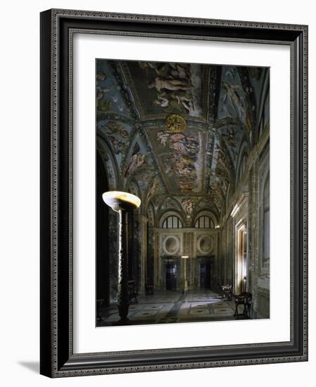 Loggia of Cupid and Psyche with Fresco Cycle Stories of Cupid and Psyche-Raffaello Sanzio-Framed Giclee Print