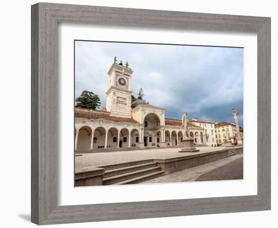 Loggia of San Giovanni with clock tower, Piazza della Liberta, Udine, Friuli Venezia Giulia, Italy-Jean Brooks-Framed Photographic Print