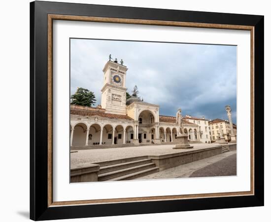 Loggia of San Giovanni with clock tower, Piazza della Liberta, Udine, Friuli Venezia Giulia, Italy-Jean Brooks-Framed Photographic Print