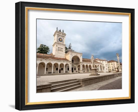 Loggia of San Giovanni with clock tower, Piazza della Liberta, Udine, Friuli Venezia Giulia, Italy-Jean Brooks-Framed Photographic Print