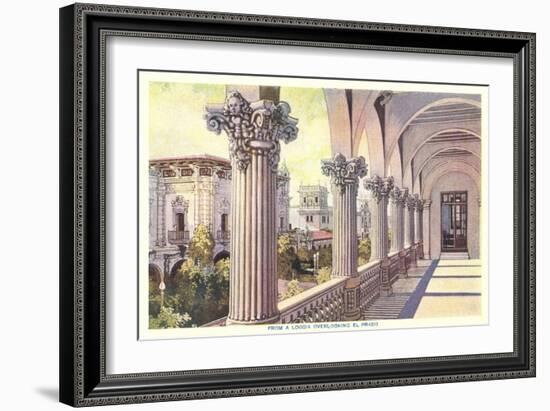 Loggia Overlooking El Prado-null-Framed Art Print