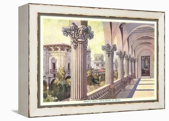 Loggia Overlooking El Prado-null-Framed Stretched Canvas