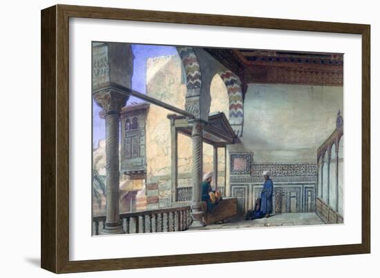 Loggia, Summer Reception, Memlook Radnau Bey's House, Cairo, 1870-Frank Dillon-Framed Giclee Print