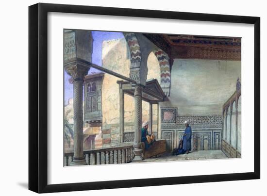 Loggia, Summer Reception, Memlook Radnau Bey's House, Cairo, 1870-Frank Dillon-Framed Giclee Print