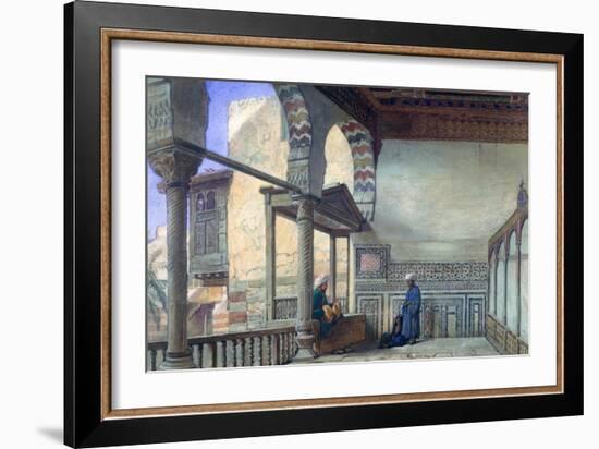 Loggia, Summer Reception, Memlook Radnau Bey's House, Cairo, 1870-Frank Dillon-Framed Giclee Print