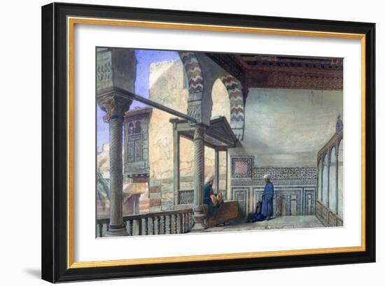 Loggia, Summer Reception, Memlook Radnau Bey's House, Cairo, 1870-Frank Dillon-Framed Giclee Print
