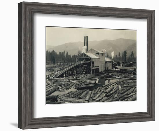 Logging Mill, Circa 1929-Asahel Curtis-Framed Giclee Print