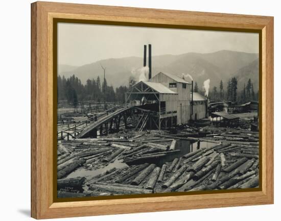 Logging Mill, Circa 1929-Asahel Curtis-Framed Premier Image Canvas