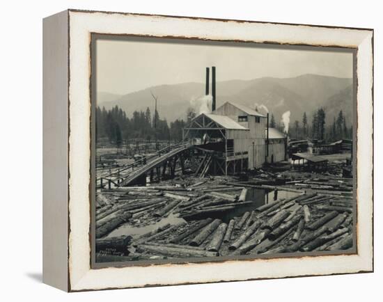 Logging Mill, Circa 1929-Asahel Curtis-Framed Premier Image Canvas