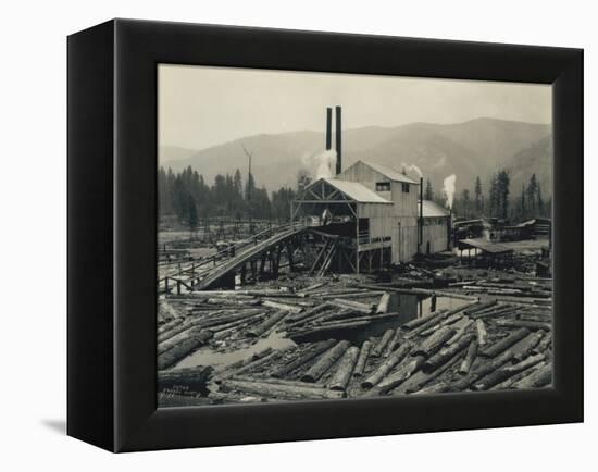 Logging Mill, Circa 1929-Asahel Curtis-Framed Premier Image Canvas