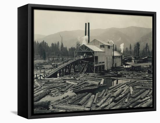 Logging Mill, Circa 1929-Asahel Curtis-Framed Premier Image Canvas