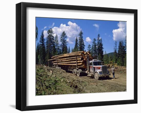 Logging Truck, British Columbia, Canada, North America-Harding Robert-Framed Photographic Print