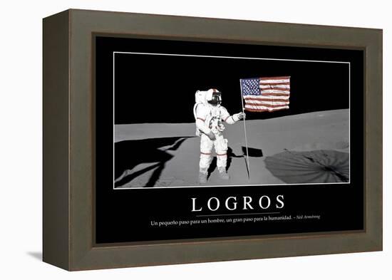 Logros. Cita Inspiradora Y Póster Motivacional-null-Framed Premier Image Canvas