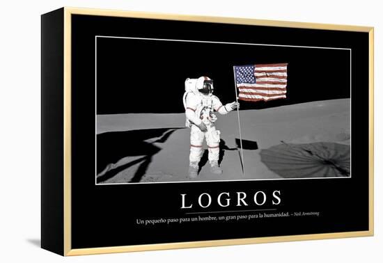 Logros. Cita Inspiradora Y Póster Motivacional-null-Framed Premier Image Canvas