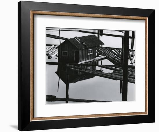 Logs, Building, Water, 1982-Brett Weston-Framed Photographic Print