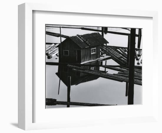 Logs, Building, Water, 1982-Brett Weston-Framed Photographic Print
