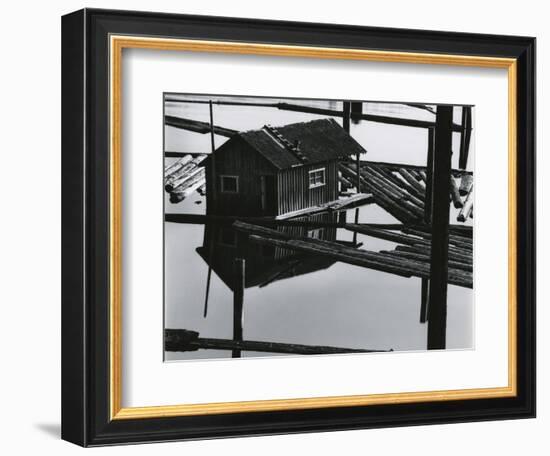 Logs, Building, Water, 1982-Brett Weston-Framed Photographic Print