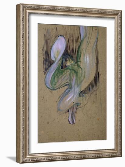 Loie Fuller at the Folies Bergere-Henri de Toulouse-Lautrec-Framed Giclee Print