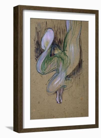 Loie Fuller at the Folies Bergere-Henri de Toulouse-Lautrec-Framed Giclee Print