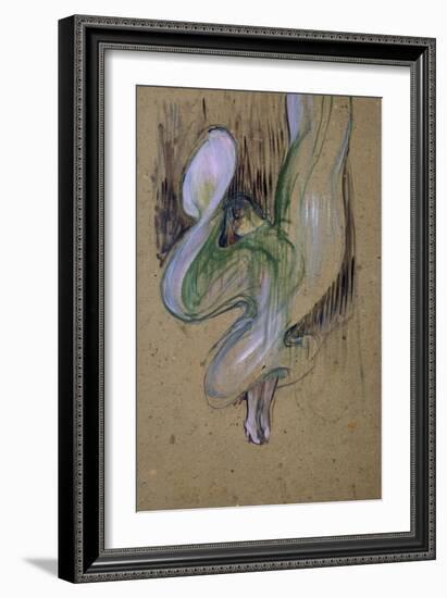 Loie Fuller at the Folies Bergere-Henri de Toulouse-Lautrec-Framed Giclee Print