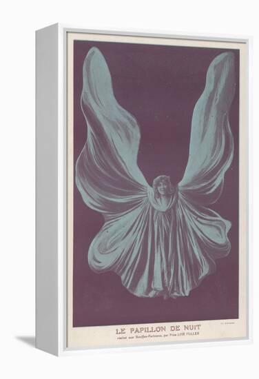 Loie Fuller (Mary Louise Fuller) American Dancer as le Papillon de Nuit at the Bouffes-Parisiens-null-Framed Stretched Canvas