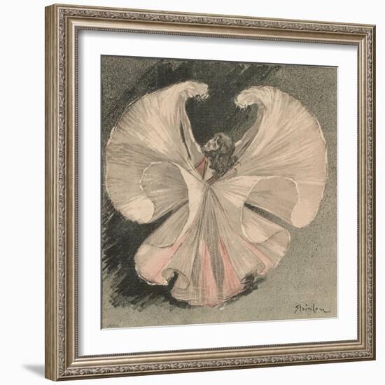 Loie Fuller (Mary Louise Fuller) American Dancer at the Folies Bergere Paris-Th?ophile Alexandre Steinlen-Framed Photographic Print