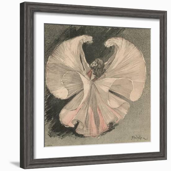 Loie Fuller (Mary Louise Fuller) American Dancer at the Folies Bergere Paris-Th?ophile Alexandre Steinlen-Framed Photographic Print