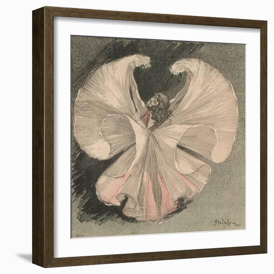 Loie Fuller (Mary Louise Fuller) American Dancer at the Folies Bergere Paris-Th?ophile Alexandre Steinlen-Framed Photographic Print