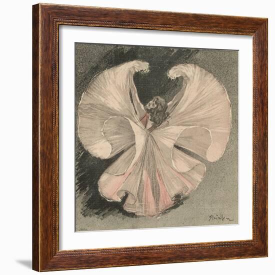 Loie Fuller (Mary Louise Fuller) American Dancer at the Folies Bergere Paris-Th?ophile Alexandre Steinlen-Framed Photographic Print