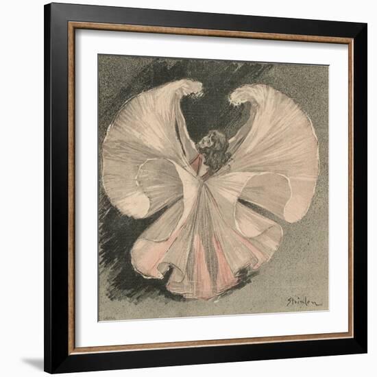 Loie Fuller (Mary Louise Fuller) American Dancer at the Folies Bergere Paris-Th?ophile Alexandre Steinlen-Framed Photographic Print