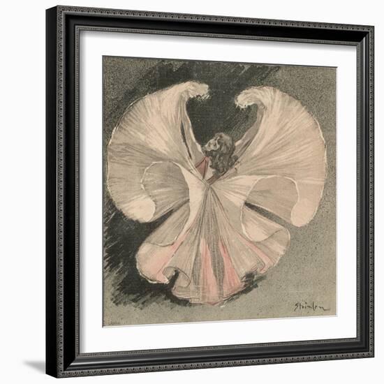 Loie Fuller (Mary Louise Fuller) American Dancer at the Folies Bergere Paris-Th?ophile Alexandre Steinlen-Framed Photographic Print