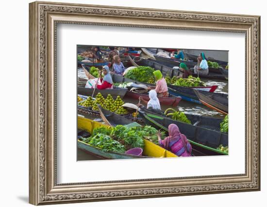 Lok Baintan Floating Market, Banjarmasin, Kalimantan, Indonesia-Keren Su-Framed Photographic Print