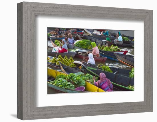 Lok Baintan Floating Market, Banjarmasin, Kalimantan, Indonesia-Keren Su-Framed Photographic Print