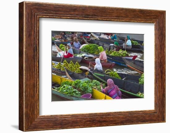 Lok Baintan Floating Market, Banjarmasin, Kalimantan, Indonesia-Keren Su-Framed Photographic Print