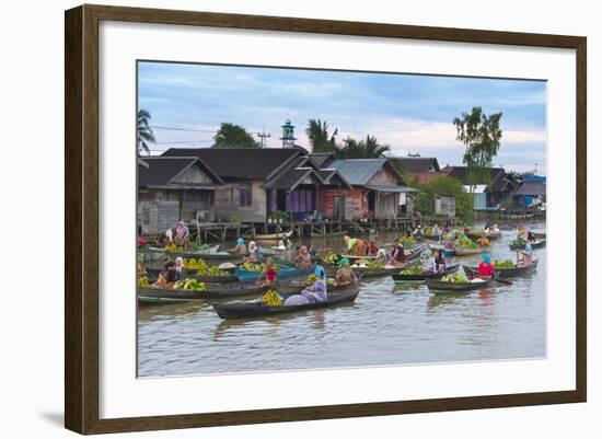 Lok Baintan Floating Market, Banjarmasin, Kalimantan, Indonesia-Keren Su-Framed Photographic Print