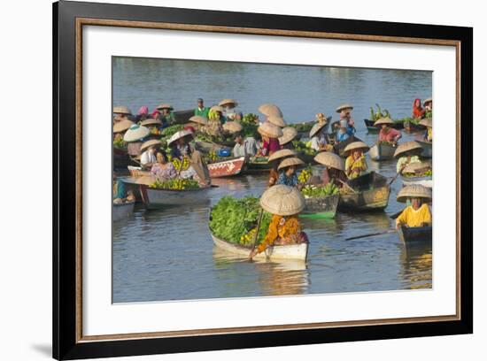 Lok Baintan Floating Market, Banjarmasin, Kalimantan, Indonesia-Keren Su-Framed Photographic Print